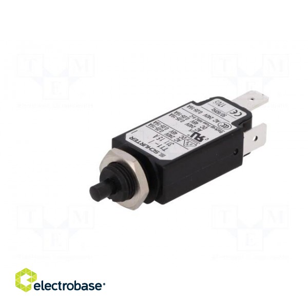 Circuit breaker | Urated: 240VAC | 48VDC | 15A | SPST | Poles: 1 | screw image 2