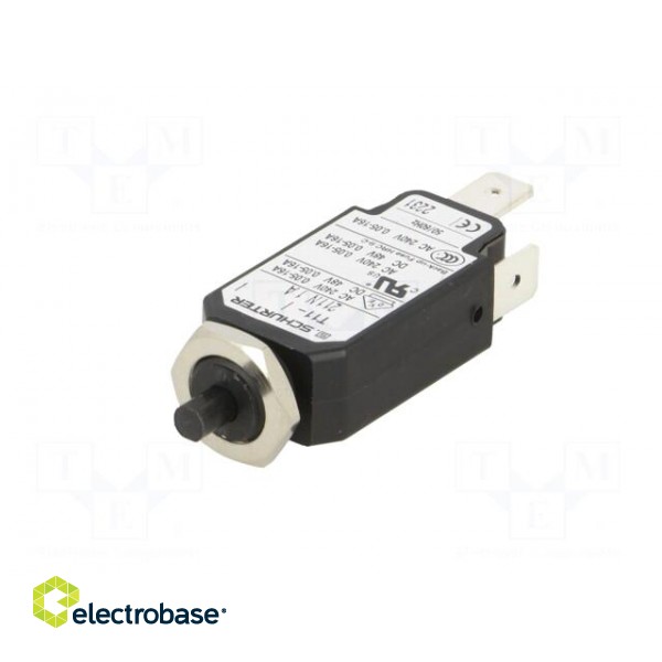 Circuit breaker | Urated: 240VAC | 48VDC | 1A | SPST | Poles: 1 | screw image 2