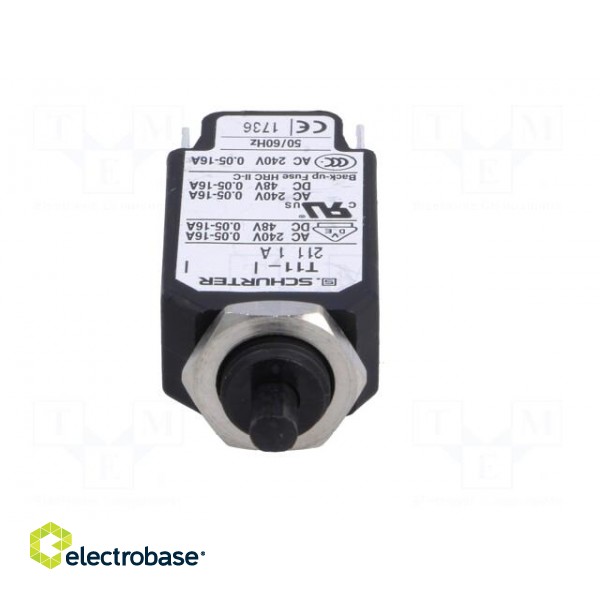 Circuit breaker | Urated: 240VAC | 48VDC | 1A | SPST | Poles: 1 | screw image 9