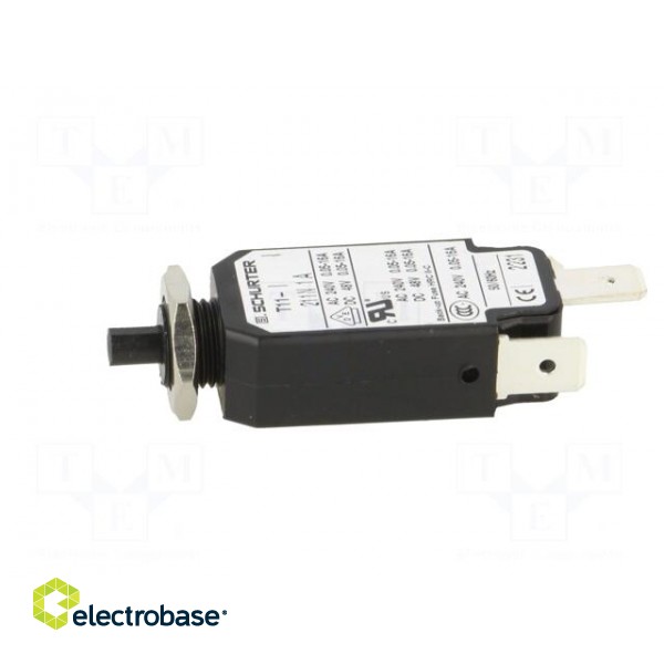 Circuit breaker | Urated: 240VAC | 48VDC | 1A | SPST | Poles: 1 | screw image 3