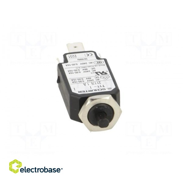 Circuit breaker | Urated: 240VAC | 48VDC | 1A | SPST | Poles: 1 | screw image 9