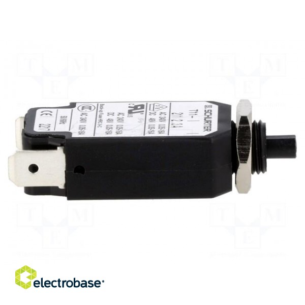 Circuit breaker | Urated: 240VAC | 48VDC | 2.3A | SPST | Poles: 1 | screw paveikslėlis 7