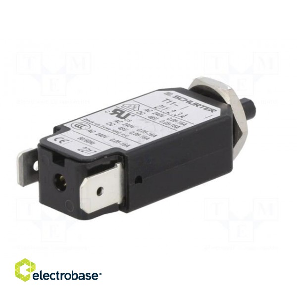 Circuit breaker | Urated: 240VAC | 48VDC | 2.3A | SPST | Poles: 1 | screw paveikslėlis 6