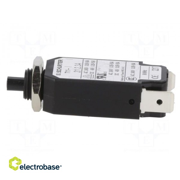 Circuit breaker | Urated: 240VAC | 48VDC | 2.3A | SPST | Poles: 1 | screw image 3