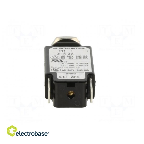 Circuit breaker | Urated: 240VAC | 48VDC | 2A | SPST | Poles: 1 | screw image 5