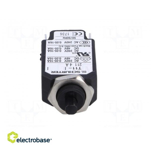 Circuit breaker | Urated: 240VAC | 48VDC | 4A | SPST | Poles: 1 | screw image 9