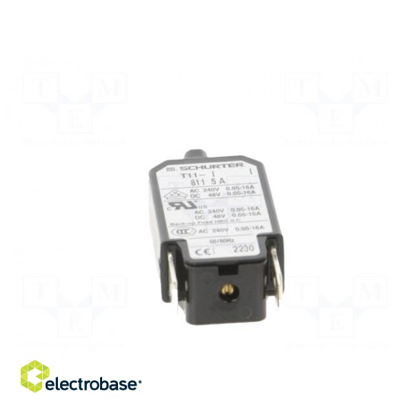 Circuit breaker | Urated: 240VAC | 48VDC | 5A | SPST | Poles: 1 | DROP-IN image 5