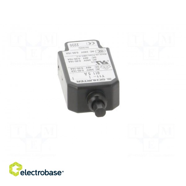 Circuit breaker | Urated: 240VAC | 48VDC | 5A | SPST | Poles: 1 | DROP-IN image 9