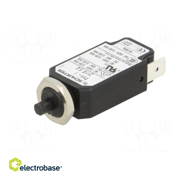 Circuit breaker | Urated: 240VAC | 48VDC | 5A | SPST | Poles: 1 | screw paveikslėlis 2