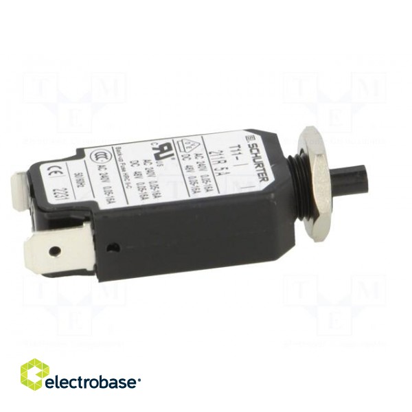 Circuit breaker | Urated: 240VAC | 48VDC | 5A | SPST | Poles: 1 | screw image 7