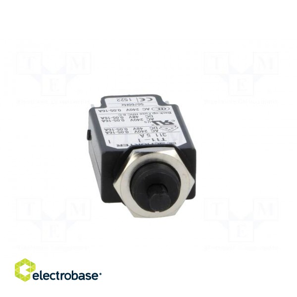 Circuit breaker | Urated: 240VAC | 48VDC | 5A | SPST | Poles: 1 | screw image 9