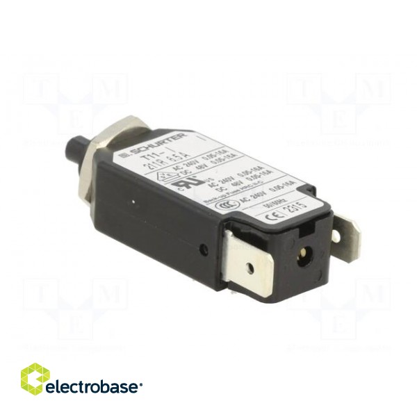 Circuit breaker | Urated: 240VAC | 48VDC | 6.5A | SPST | Poles: 1 | screw image 4