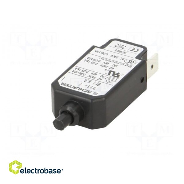 Circuit breaker | Urated: 240VAC | 48VDC | 6A | SPST | Poles: 1 | DROP-IN image 2