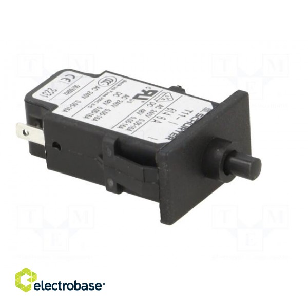Circuit breaker | Urated: 240VAC | 48VDC | 6A | SPST | Poles: 1 | SNAP-IN image 8