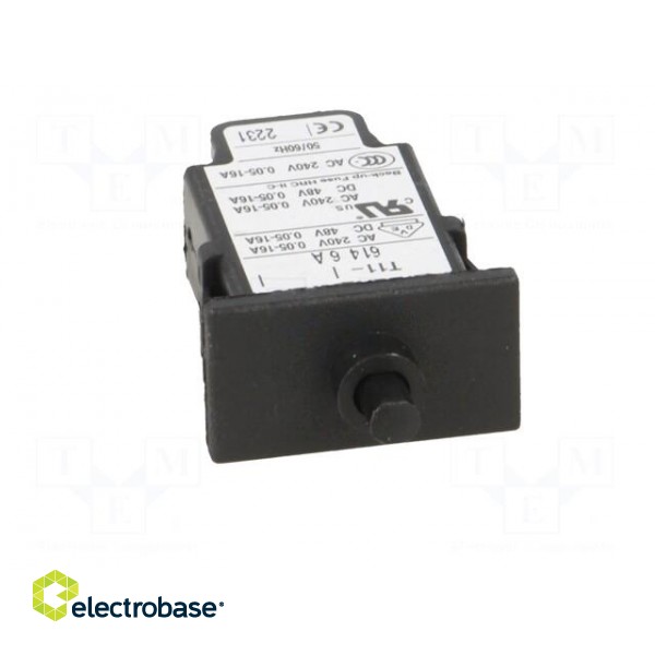 Circuit breaker | Urated: 240VAC | 48VDC | 6A | SPST | Poles: 1 | SNAP-IN image 9