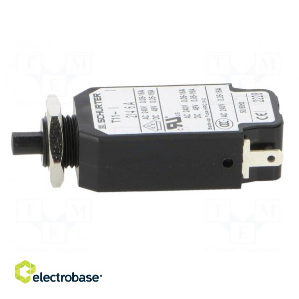 Circuit breaker | Urated: 240VAC | 48VDC | 6A | SPST | screw | TZZ01 | MCB image 3