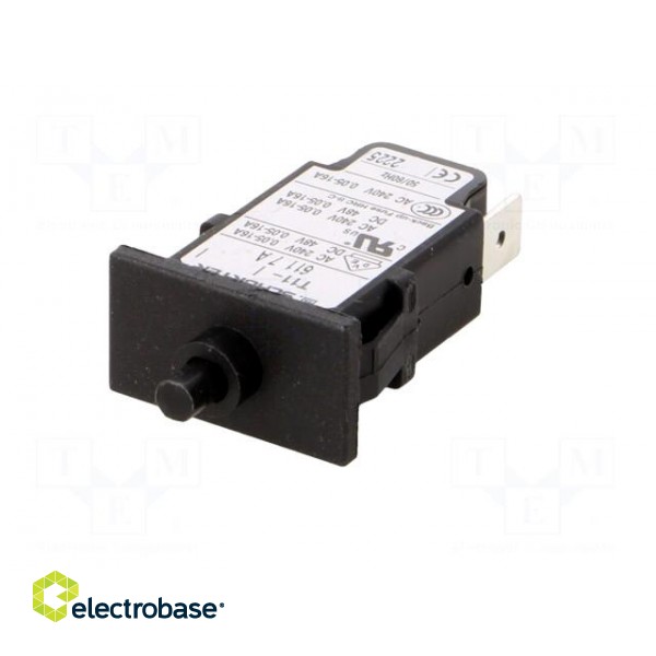 Circuit breaker | Urated: 240VAC | 48VDC | 7A | SPST | Poles: 1 | SNAP-IN фото 2