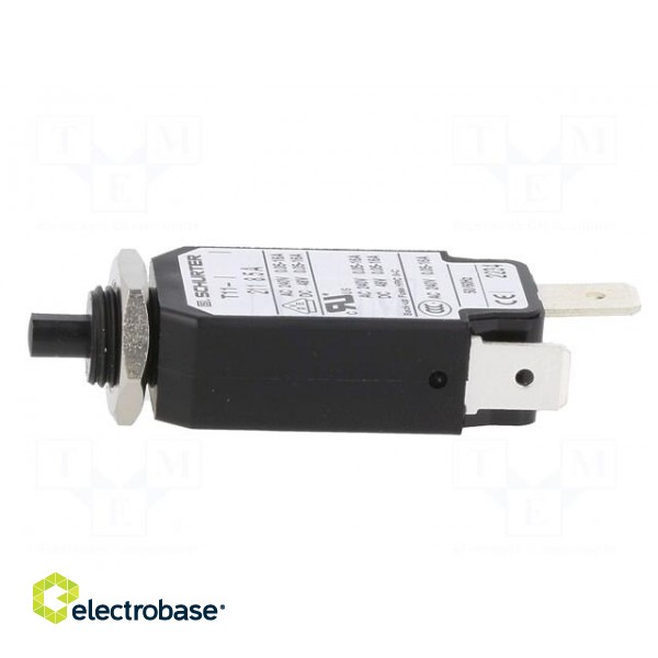 Circuit breaker | Urated: 240VAC | 48VDC | 8.5A | SPST | Poles: 1 | screw image 3