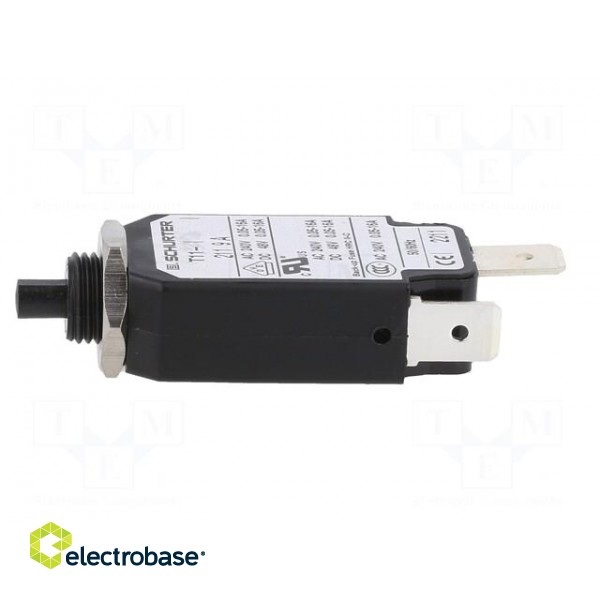 Circuit breaker | Urated: 240VAC | 48VDC | 9A | SPST | Poles: 1 | screw image 3