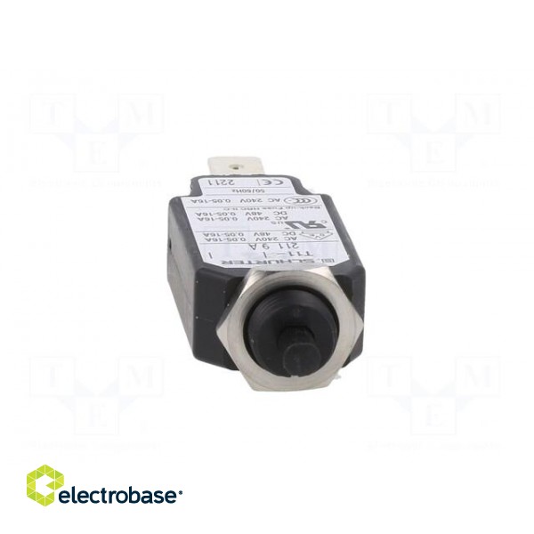 Circuit breaker | Urated: 240VAC | 48VDC | 9A | SPST | Poles: 1 | screw image 9