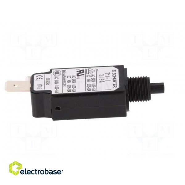 Circuit breaker | Urated: 240VAC | 48VDC | 9A | SPST | Poles: 1 | screw image 7