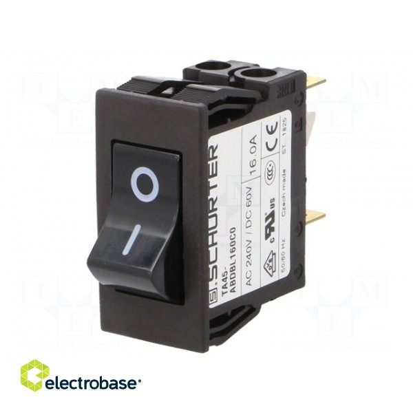 Circuit breaker | Urated: 240VAC | 60VDC | 16A | DPST | Poles: 2 | 35g фото 1