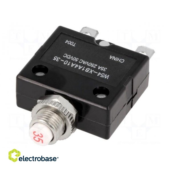 Circuit breaker | Urated: 250VAC | 50VDC | 10A | SPST-NC | Poles: 1 image 1