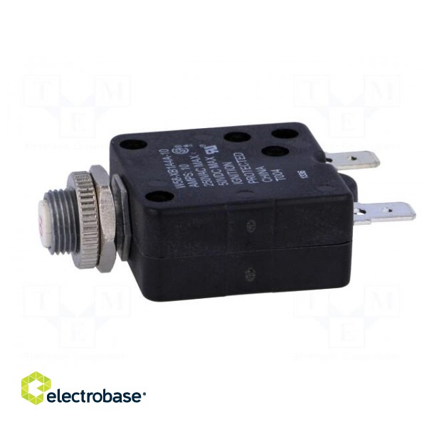 Circuit breaker | Urated: 250VAC | 50VDC | 10A | SPST-NC | Poles: 1 image 3