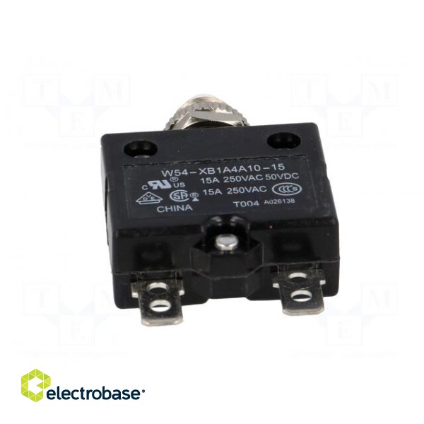 Circuit breaker | Urated: 250VAC | 50VDC | 15A | SPST-NC | Poles: 1 image 5