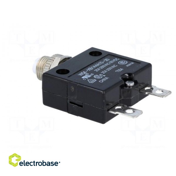 Circuit breaker | Urated: 250VAC | 50VDC | 20A | SPST-NC | Poles: 1 | MCB image 4