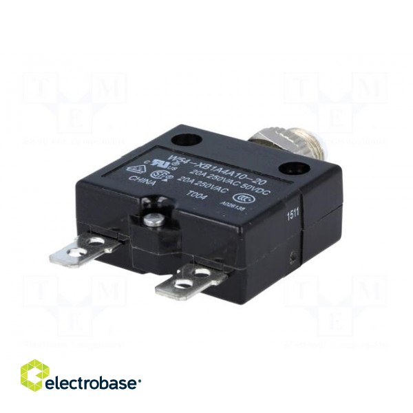 Circuit breaker | Urated: 250VAC | 50VDC | 20A | SPST-NC | Poles: 1 image 6