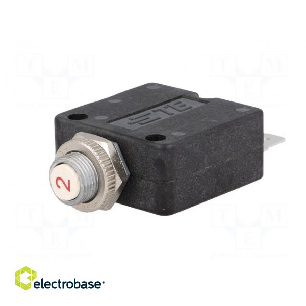 Circuit breaker | Urated: 250VAC | 50VDC | 2A | SPST-NC | Poles: 1 image 2
