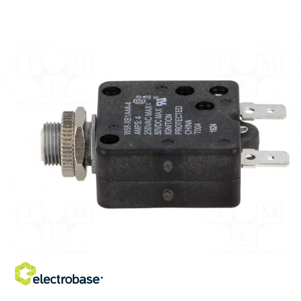 Circuit breaker | Urated: 250VAC | 50VDC | 4A | SPST-NC | Poles: 1 image 3