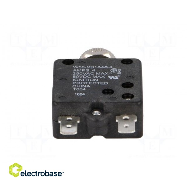 Circuit breaker | Urated: 250VAC | 50VDC | 4A | SPST-NC | Poles: 1 image 5