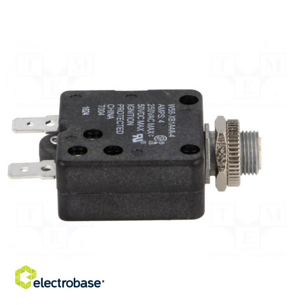 Circuit breaker | Urated: 250VAC | 50VDC | 4A | SPST-NC | Poles: 1 image 7