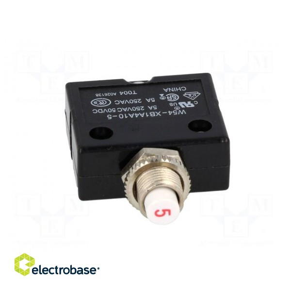 Circuit breaker | Urated: 250VAC | 50VDC | 5A | SPST-NC | Poles: 1 image 9