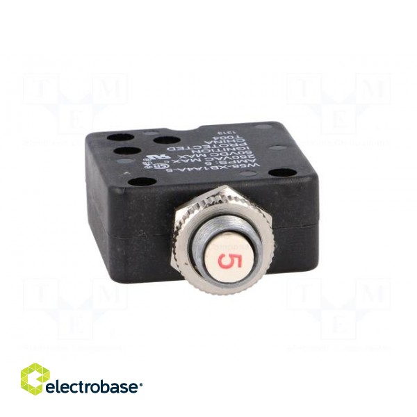 Circuit breaker | Urated: 250VAC | 50VDC | 5A | SPST-NC | Poles: 1 image 9