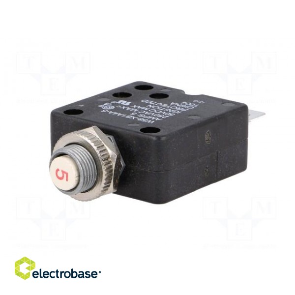 Circuit breaker | Urated: 250VAC | 50VDC | 5A | SPST-NC | Poles: 1 image 2