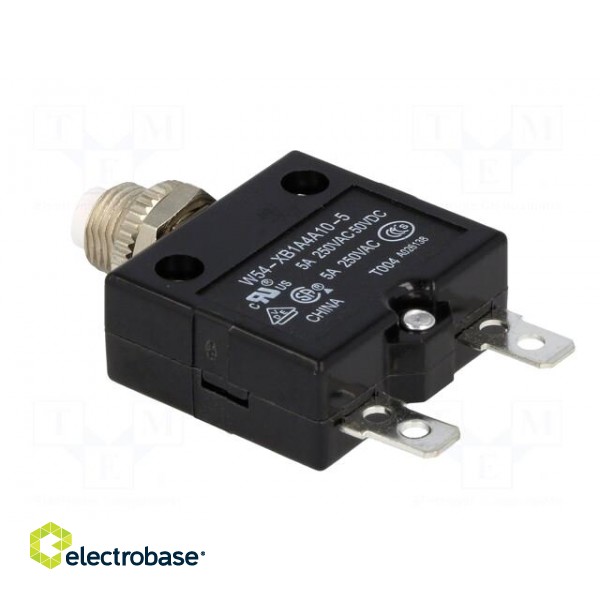 Circuit breaker | Urated: 250VAC | 50VDC | 5A | SPST-NC | Poles: 1 image 4