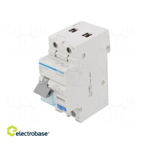 RCBO breaker | Inom: 10A | Ires: 30mA | Max surge current: 250A | IP20 image 1