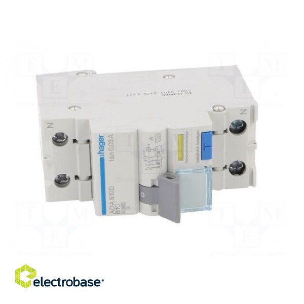 RCBO breaker | Inom: 10A | Ires: 30mA | Max surge current: 250A | IP20 image 9