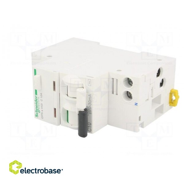 RCBO breaker | Inom: 10A | Ires: 0.03A | Poles: 1+N | 400VAC | Charact: C image 2