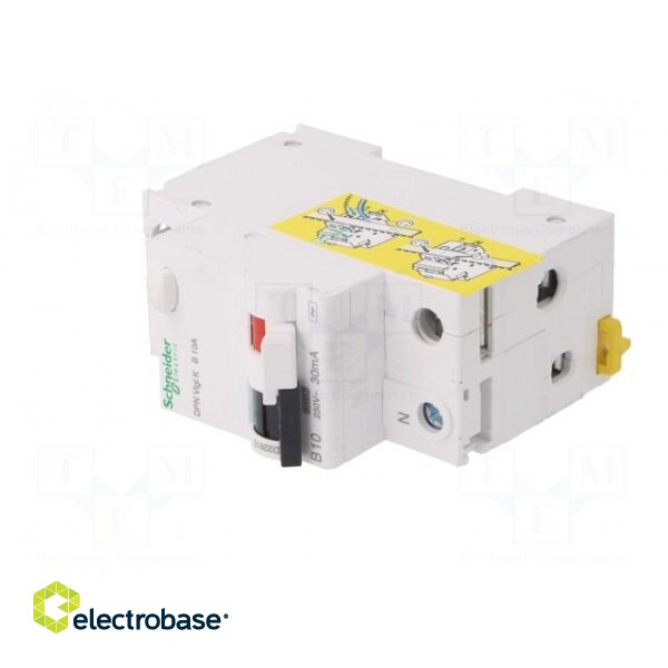 RCBO breaker | Inom: 10A | Ires: 30mA | Max surge current: 250A | IP20 paveikslėlis 2