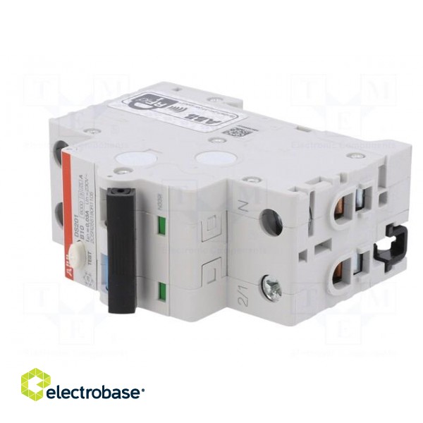 RCBO breaker | Inom: 10A | Ires: 30mA | Poles: 1+N | 230VAC | IP20 | DS200 image 2