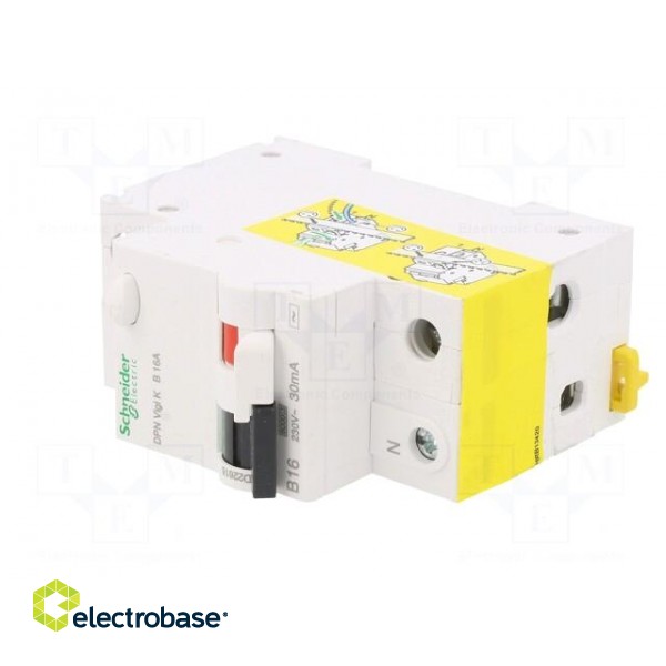 RCBO breaker | Inom: 16A | Ires: 30mA | Max surge current: 250A | IP20 paveikslėlis 2