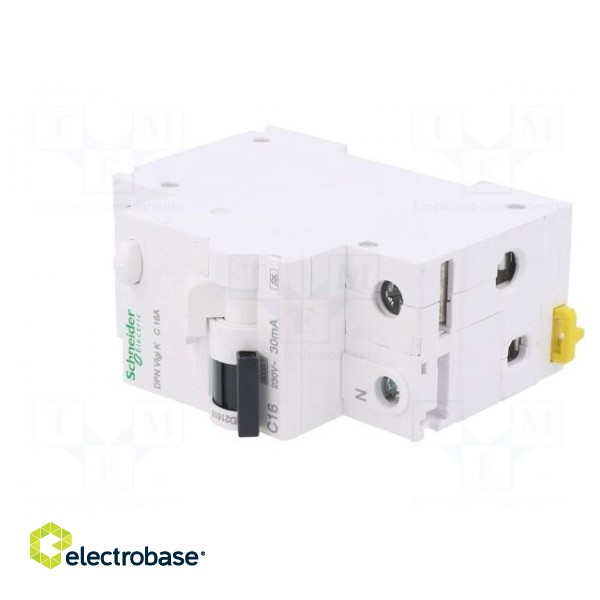 RCBO breaker | Inom: 16A | Ires: 30mA | Max surge current: 250A | IP20 image 2