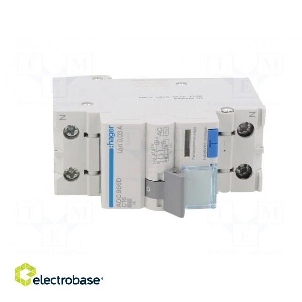 RCBO breaker | Inom: 16A | Ires: 30mA | Max surge current: 250A | IP20 paveikslėlis 9