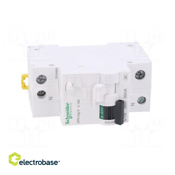 RCBO breaker | Inom: 16A | Ires: 30mA | Max surge current: 250A | IP20 image 9