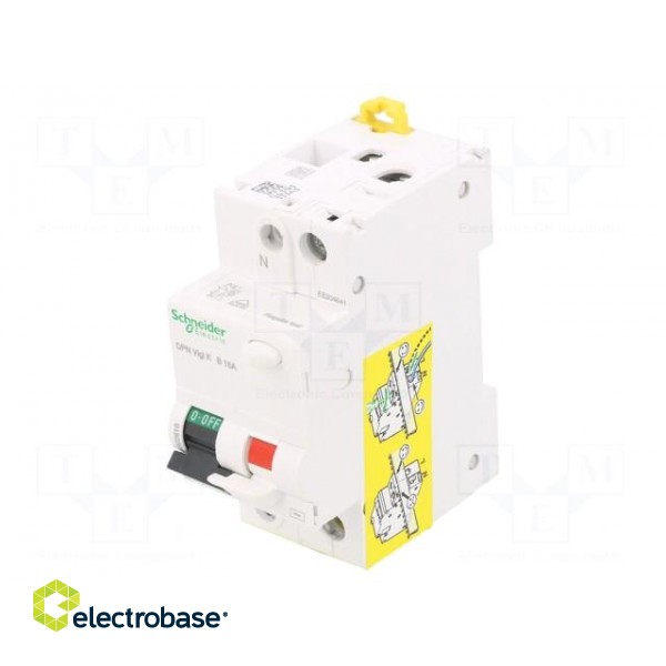 RCBO breaker | Inom: 16A | Ires: 30mA | Max surge current: 250A | IP20 paveikslėlis 1