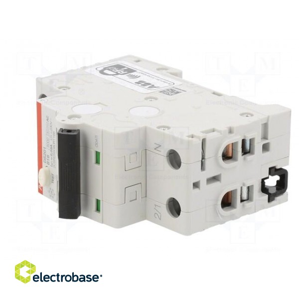 RCBO breaker | Inom: 16A | Ires: 30mA | Poles: 1+N | 230VAC | IP20 | DS200 image 2